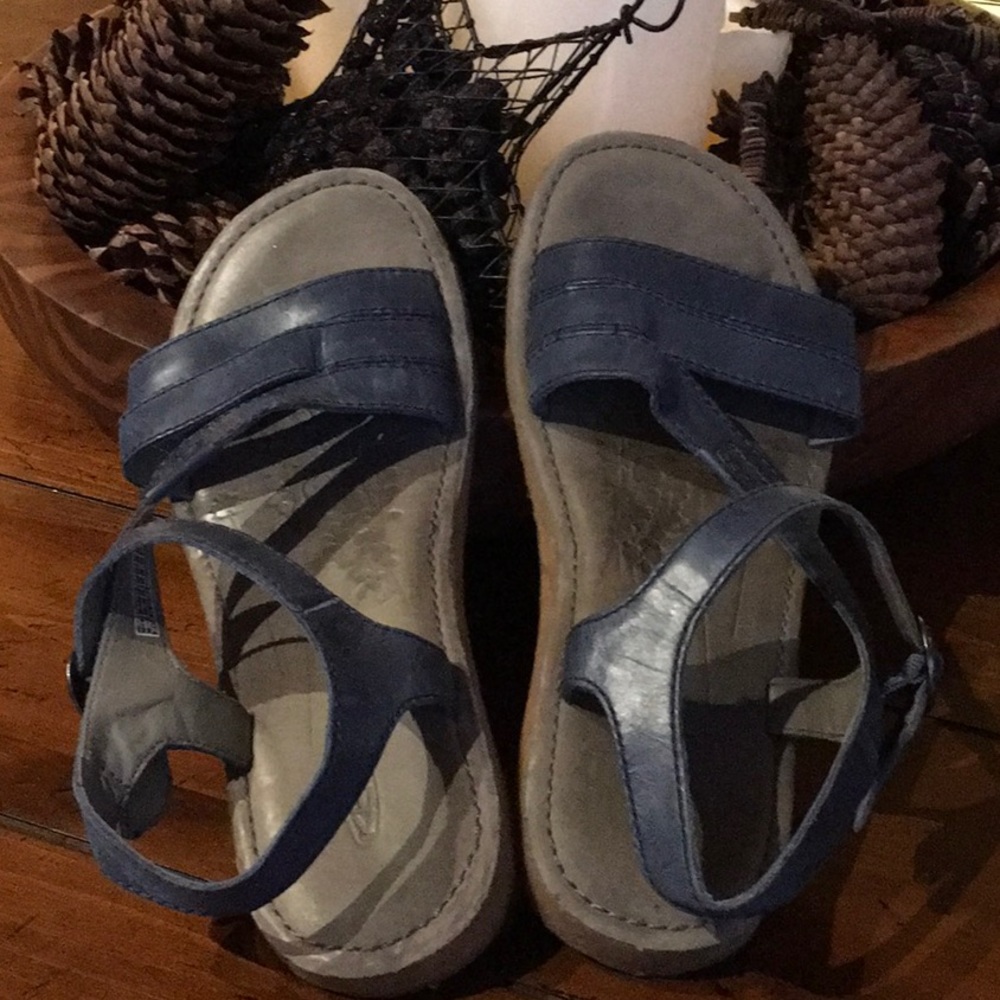 Denim blue sandals